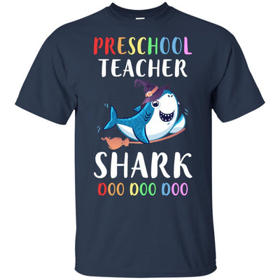 Preschool Teacher Shark Doo Doo Doo Halloween-T-Shirt & Hoodie-Classic T-Shirt-Navy