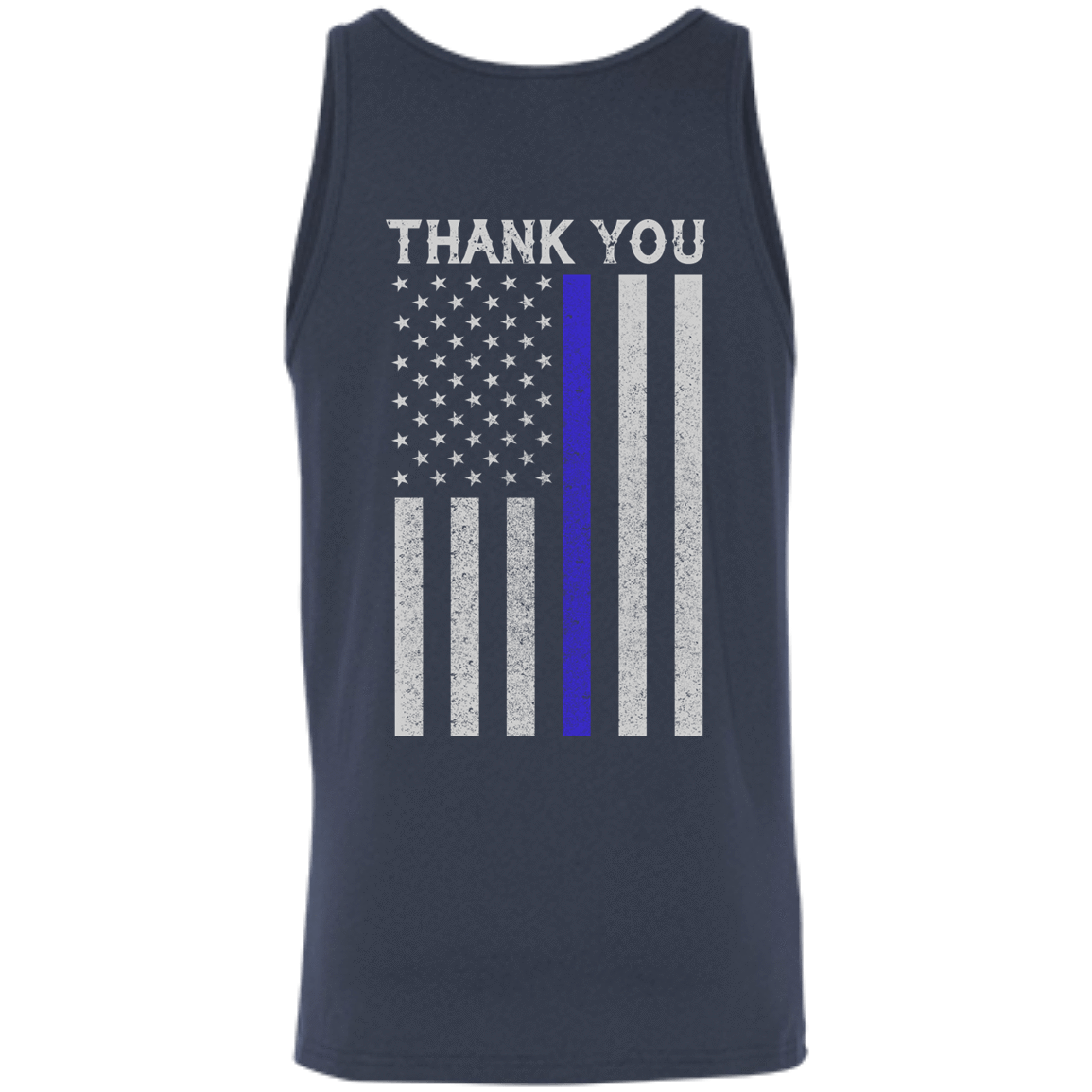 Police Thin Blue Line-T-Shirt & Hoodie-Unisex Tank-Navy