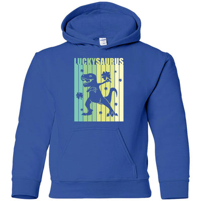 Happy St Pat Rex Day Dinosaur T-Rex Kids Patricks Day Youth-Youth Shirt-Youth Pullover Hoodie-Royal