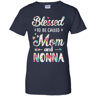 Mothers Day Gifts Blessed To Be Called Mom And Nonna-T-Shirt & Hoodie-Women's T-Shirt-Navy