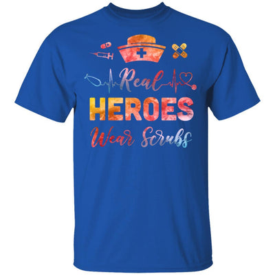 Nurse Nursing Strong Real Heroes Wear Scrubs Women Gifts-T-Shirt & Tank Top-Classic T-Shirt-Royal