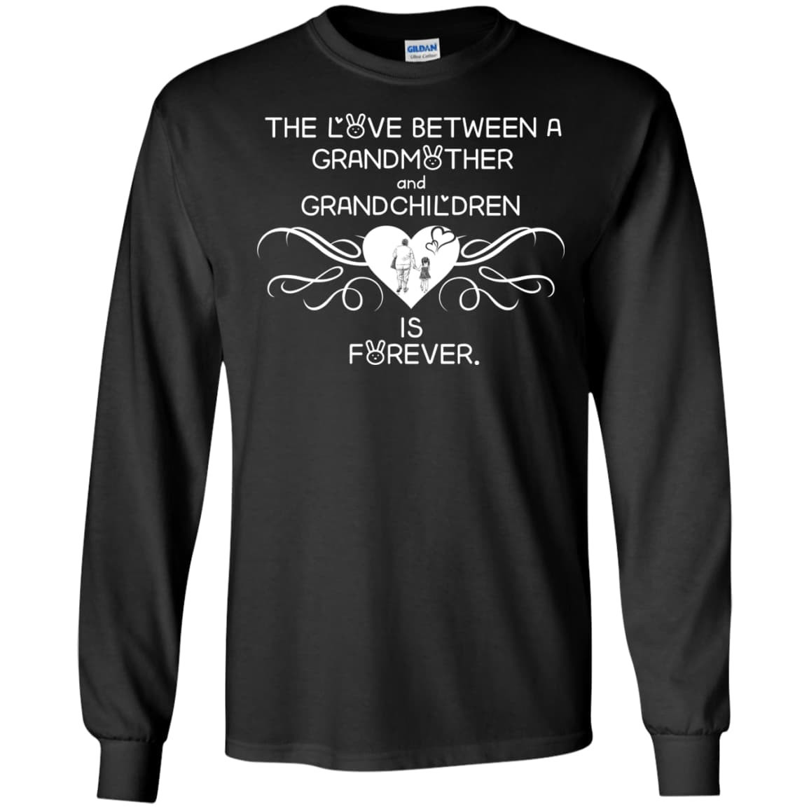 GRANDMOTHER AND GRANDCHILDREN IS FOREVER-T-Shirt & Hoodie-Long Sleeve T-Shirt-Black