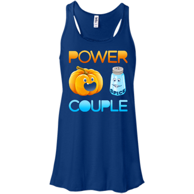 Pumpkin Spice Power Couple Halloween-T-Shirt & Hoodie-Women's Flowy Racerback Tank-True Royal