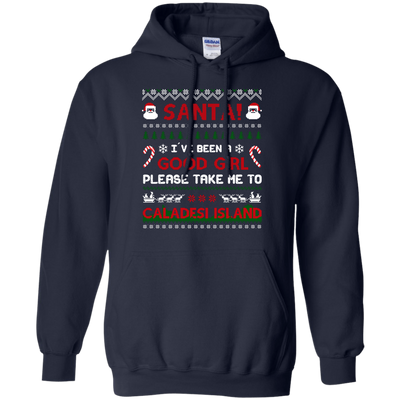 Santa I've Been A Good Girl Please Take Me To Caladesi Island-T-Shirt & Hoodie-Pullover Hoodie-Navy