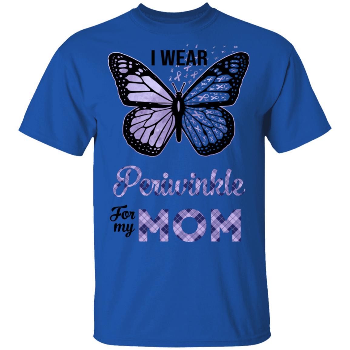 I Wear Periwinkle For My Mom Butterfly Stomach Cancer-T-Shirt & Hoodie-Classic T-Shirt-Royal