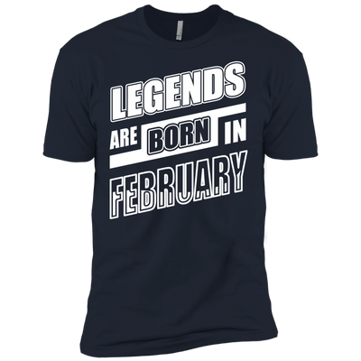 Legends are born in FEBRUARY-T-Shirt & Hoodie-Premium T-Shirt-Midnight Navy