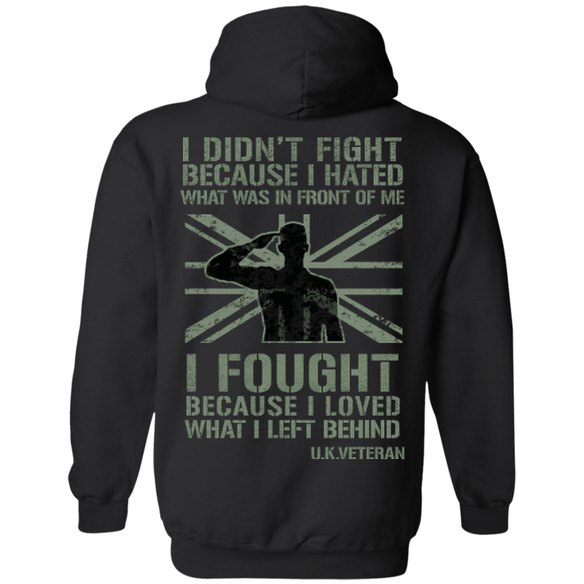 UK Veteran Affairs-T-Shirt & Hoodie-Pullover Hoodie-Black