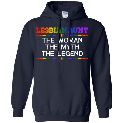 Lesbian Aunt The Woman The Myth The Legend-T-Shirt & Hoodie-Pullover Hoodie-Navy