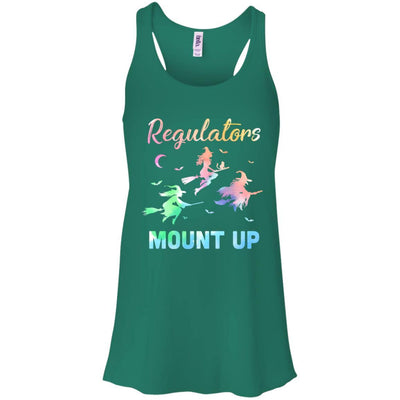 Regulators Mount Up Funny Halloween Witch For Women-T-Shirt & Tank Top-Women's Flowy Racerback Tank-Kelly Green