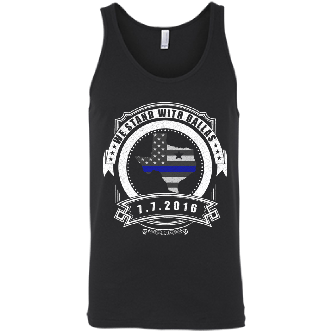 We stand with Dallas 7/7/2016-T-Shirt & Hoodie-Unisex Tank-Black
