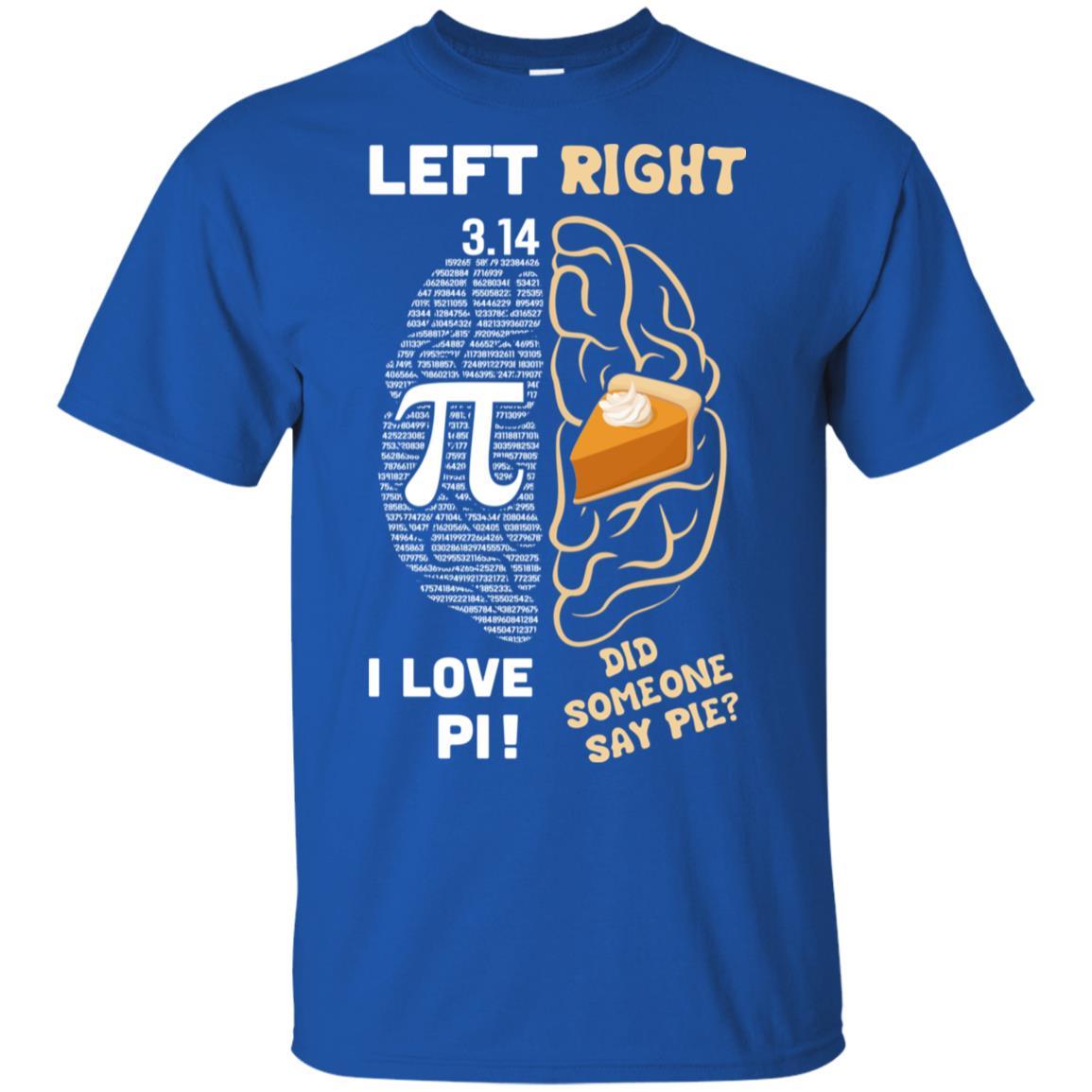 Pi Day Left Vs Right Brain Pie Math Gift-T-Shirt & Hoodie-Classic T-Shirt-Royal