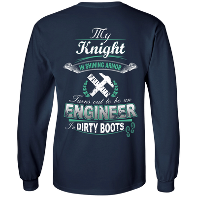 Turns out to be a Engineer In Dirty Boots-T-Shirt & Hoodie-Long Sleeve T-Shirt-Navy