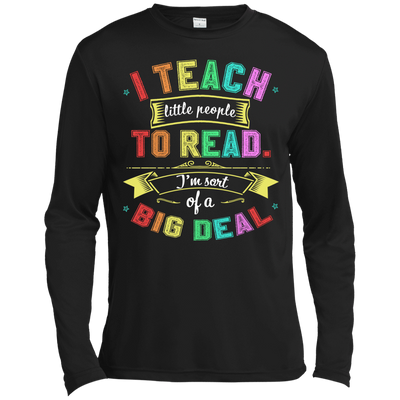 I Teach Little People To Read-T-Shirt & Hoodie-Long Sleeve T-Shirt-Black