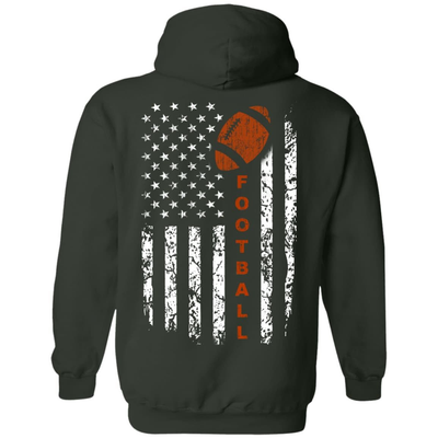 American Football Flag-T-Shirt & Hoodie-Pullover Hoodie-Forest Green