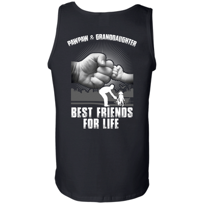 Pawpaw And Granddaughter Best Friends For Life-T-Shirt & Hoodie-Unisex Tank-Black