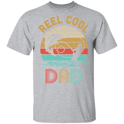Vintage Reel Cool Bonus Dad Fish Fishing Father's Day Gift-T-Shirt & Hoodie-Classic T-Shirt-Sport Grey