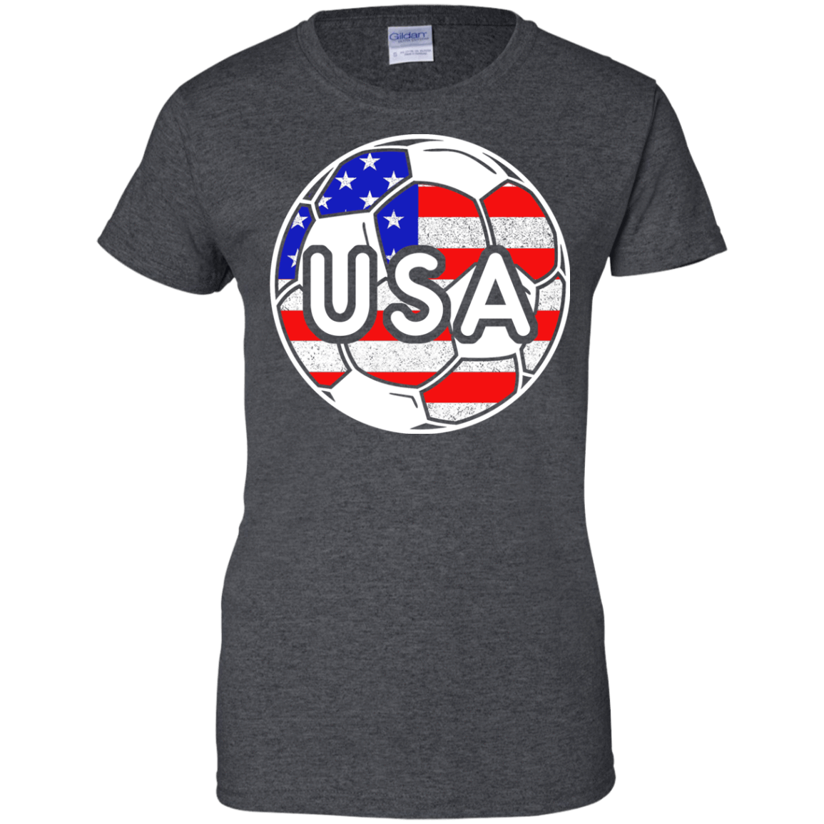 USA Soccer With America Jersey Color National Team-T-Shirt & Hoodie-Women's T-Shirt-Dark Heather