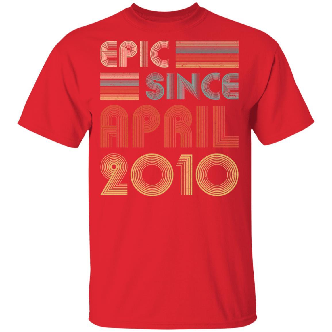Epic Since April 2010 Vintage 11th Birthday Gifts Youth-Youth Shirt-Youth T-Shirt-Red