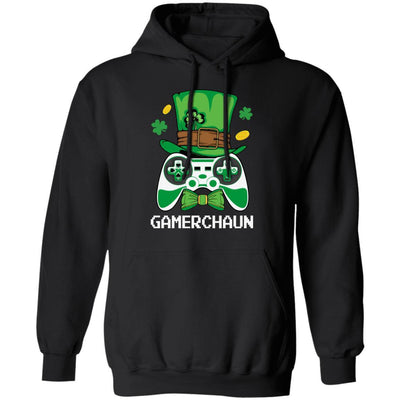 Video Game Leprechaun Costume St. Patrick's Day Kids Gift-T-Shirt & Hoodie-Pullover Hoodie-Black