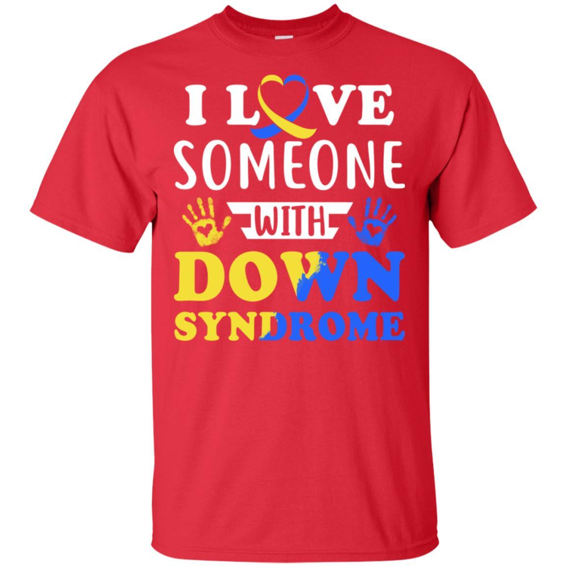 I Love Someone With Down Syndrome Mom Dad-T-Shirt & Hoodie-Classic T-Shirt-Red