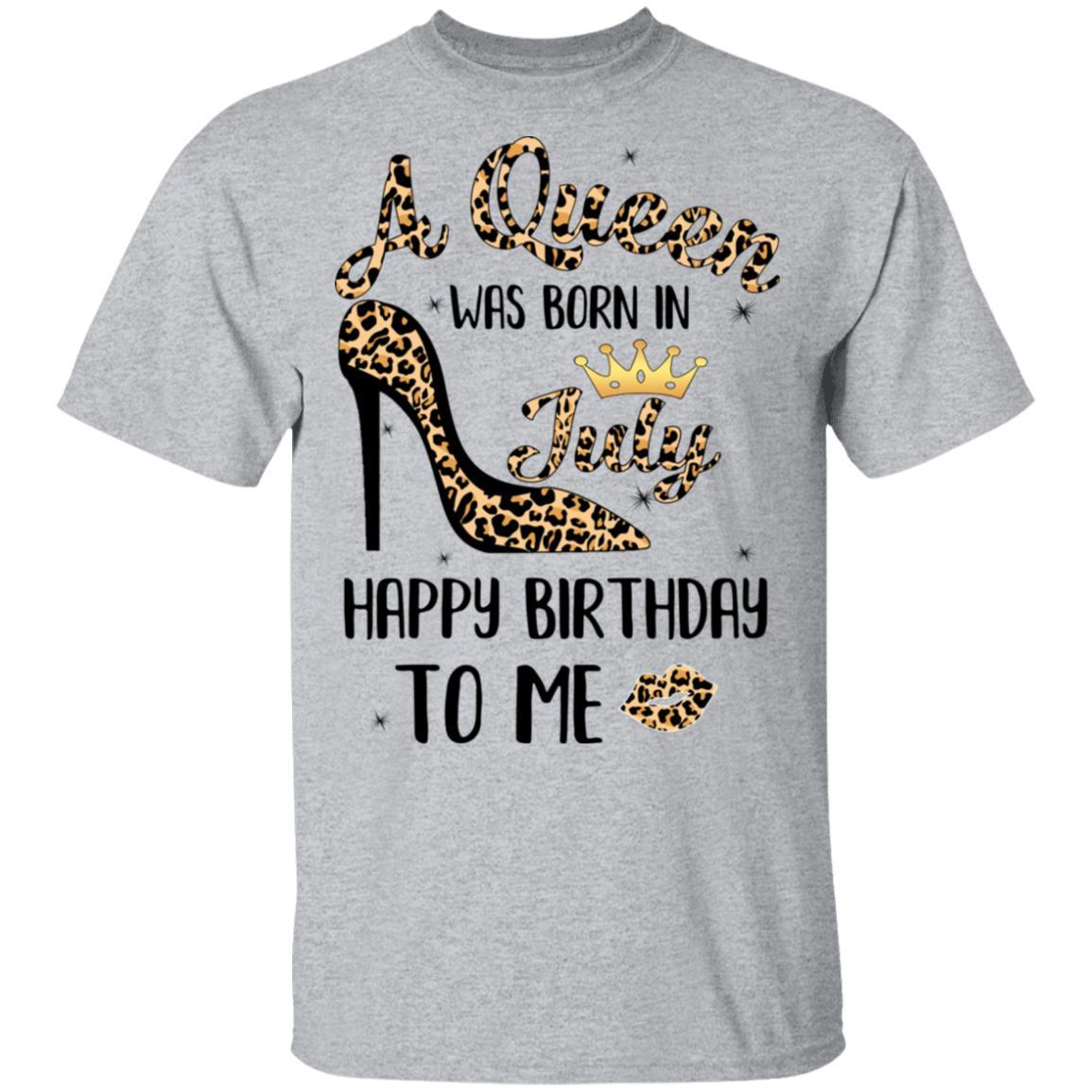 Born In July Girl Leopard High Heels Birthday Women Gift-T-Shirt & Tank Top-Classic T-Shirt-Sport Grey