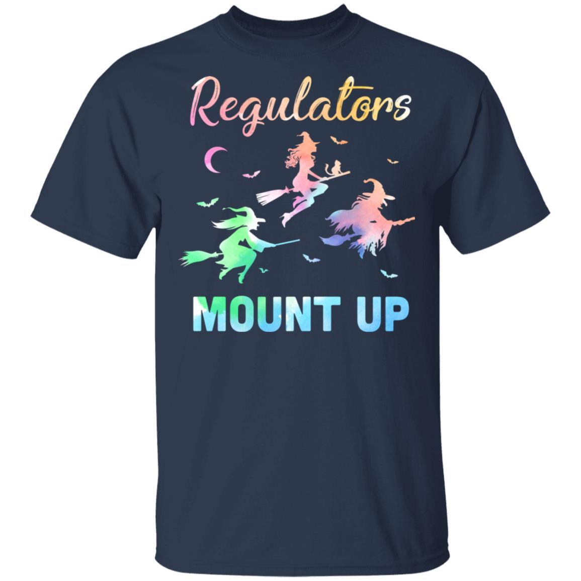 Regulators Mount Up Funny Halloween Witch For Women-T-Shirt & Tank Top-Classic T-Shirt-Navy