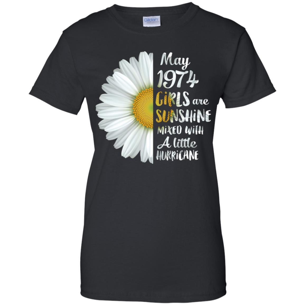 May Girls 1974 47th Birthday Gifts-T-Shirt & Tank Top-Women's T-Shirt-Black