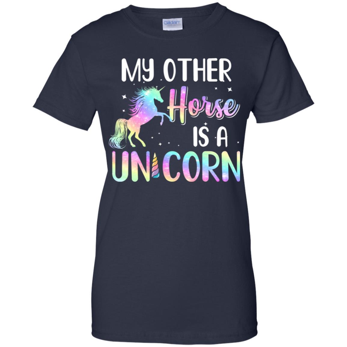 My Other Horse Is A Unicorn Lovers-T-Shirt & Tank Top-Women's T-Shirt-Navy