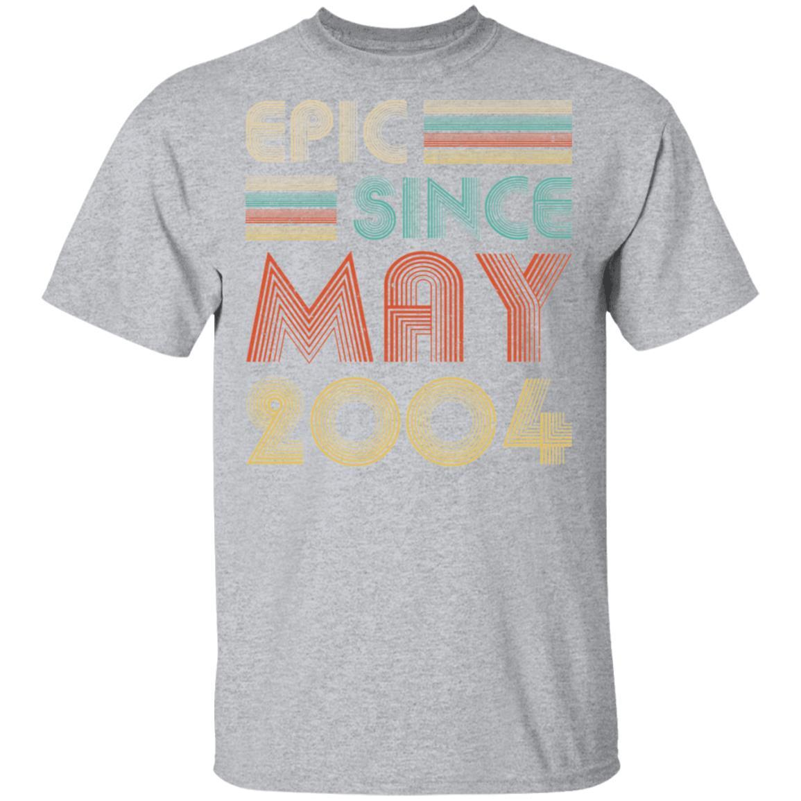 Epic Since May 2004 Vintage 17th Birthday Gifts-T-Shirt & Hoodie-Classic T-Shirt-Sport Grey