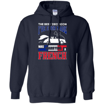 I've Ever Made Was Marrying A French-T-Shirt & Hoodie-Pullover Hoodie-Navy
