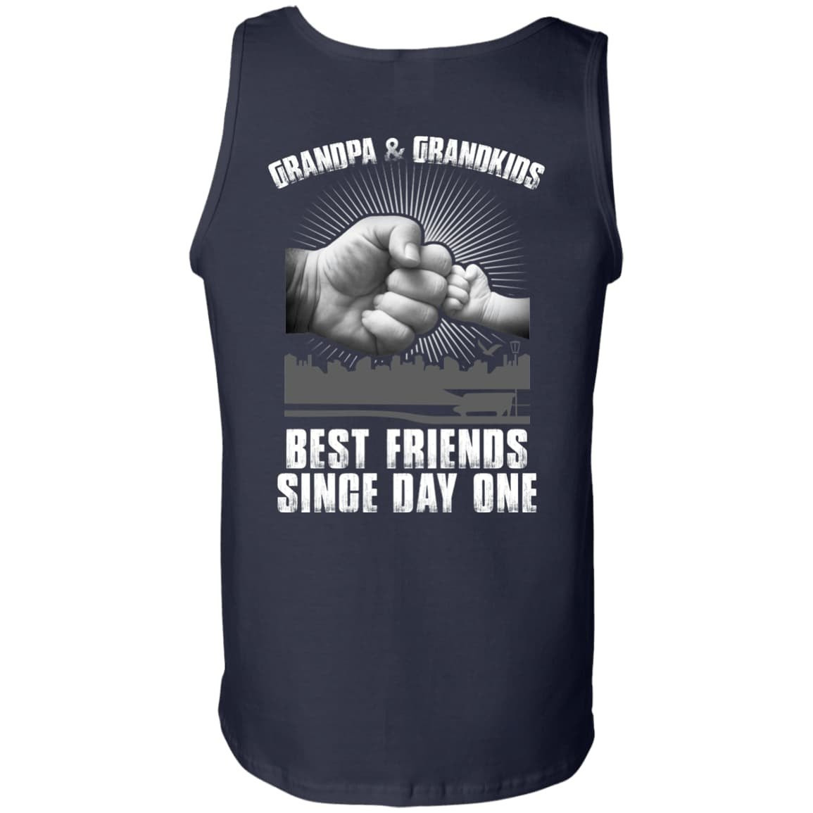 Grandpa And Grandkids Best Friends Single Day One-T-Shirt & Hoodie-Unisex Tank-Navy