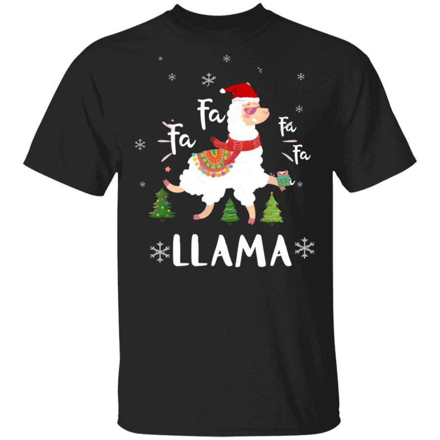 Fa La La Llama Santa Christmas Funny Gift Xmas-T-Shirt & Sweatshirt-Classic T-Shirt-Black