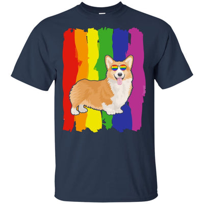 Funny Corgi LGBT LGBT Pride Gifts-T-Shirt & Hoodie-Classic T-Shirt-Navy