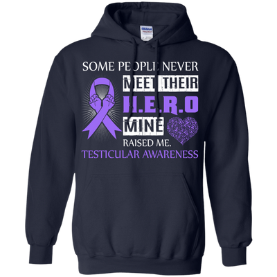 Testicular Awareness Some People Never Meet Hero-T-Shirt & Hoodie-Pullover Hoodie-Navy