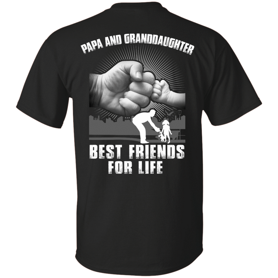 Papa And Granddaughter Best Friends For Life-T-Shirt & Hoodie-Classic T-Shirt-Black