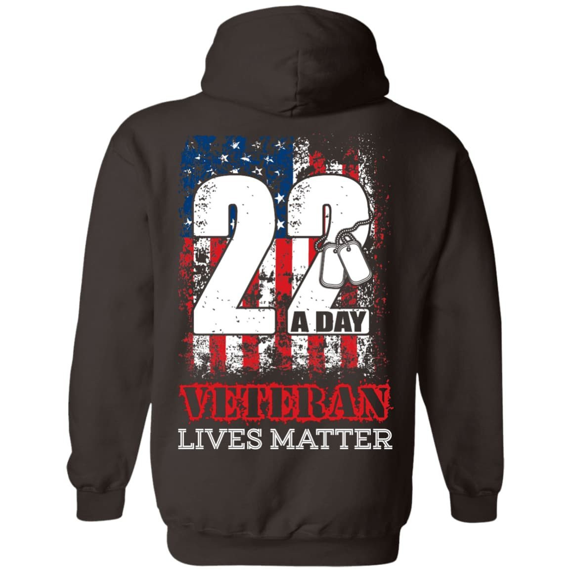 22 Push Up Challenge Veteran Lives Matter-T-Shirt & Hoodie-Pullover Hoodie-Dark Chocolate