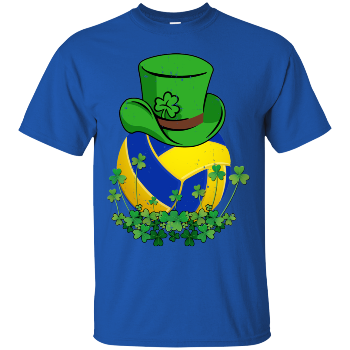 Shamrock Volleyball Leprechaun St Patricks Day-T-Shirt & Hoodie-Classic T-Shirt-Royal