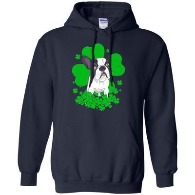 Bulldog St. Patrick's Day Clovers-T-Shirt & Hoodie-Pullover Hoodie-Navy
