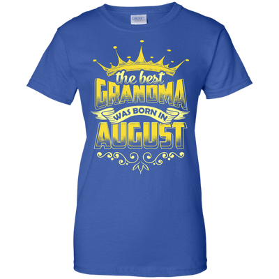 The Best Grandma Was Born In August-T-Shirt & Hoodie-Women's T-Shirt-Royal