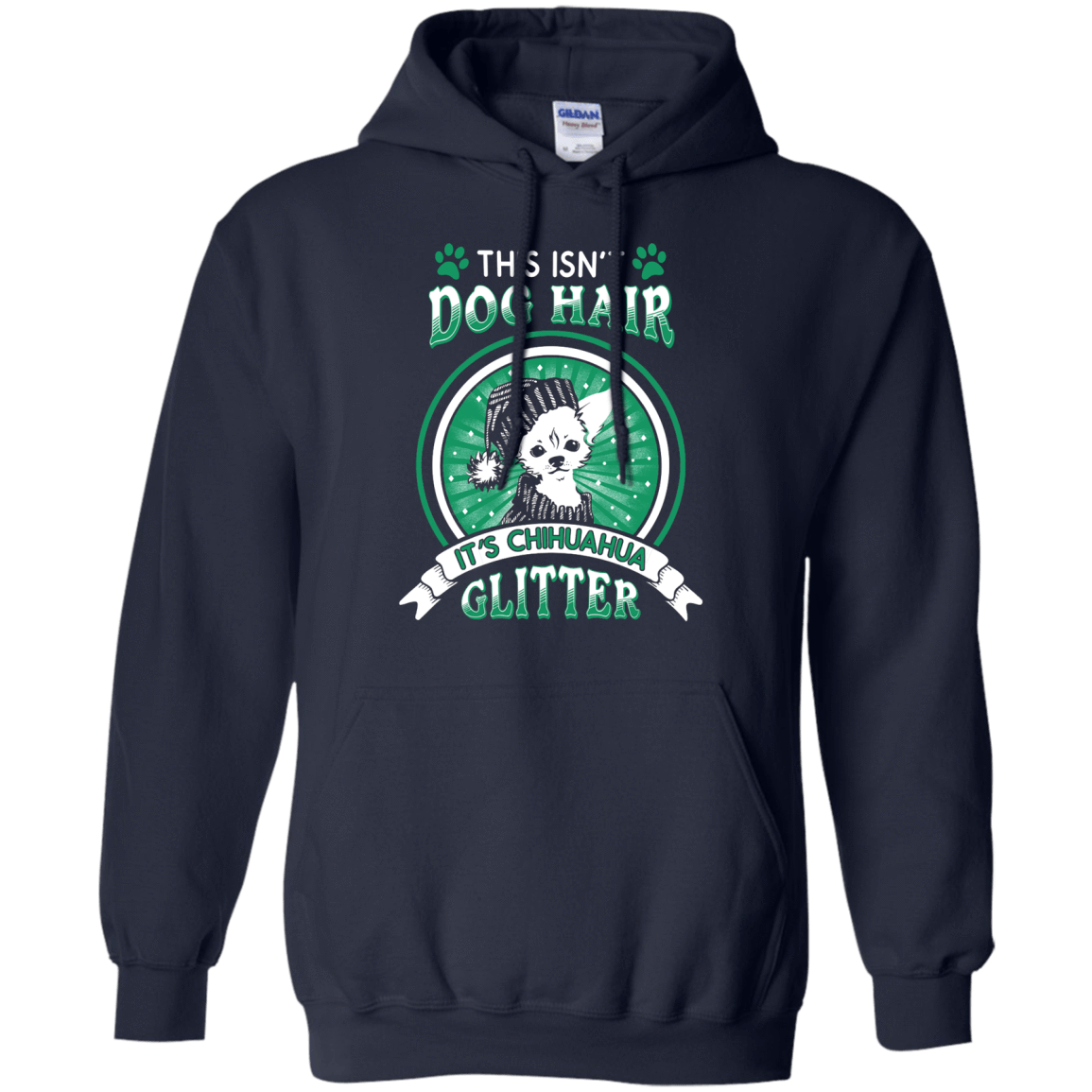 This Isn't Dog Hair It's Chihuahua Glitter-T-Shirt & Hoodie-Pullover Hoodie-Navy