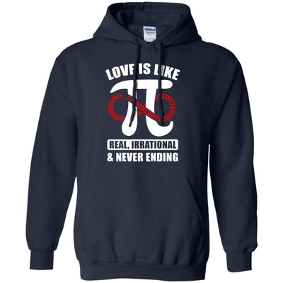Love Is Like Pi Math 3.14 Pi Day Gift-T-Shirt & Hoodie-Pullover Hoodie-Navy