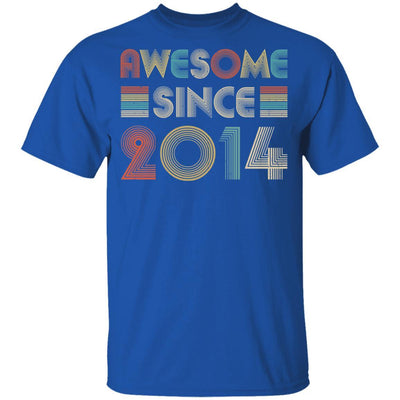 Awesome Since 2014 7th Birthday Gifts Youth-Youth Shirt-Youth T-Shirt-Royal