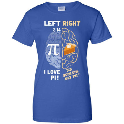 Pi Day Left Vs Right Brain Pie Math Gift-T-Shirt & Hoodie-Women's T-Shirt-Royal