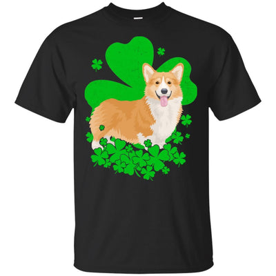 Corgi St. Patrick's Day Clovers-T-Shirt & Hoodie-Classic T-Shirt-Black