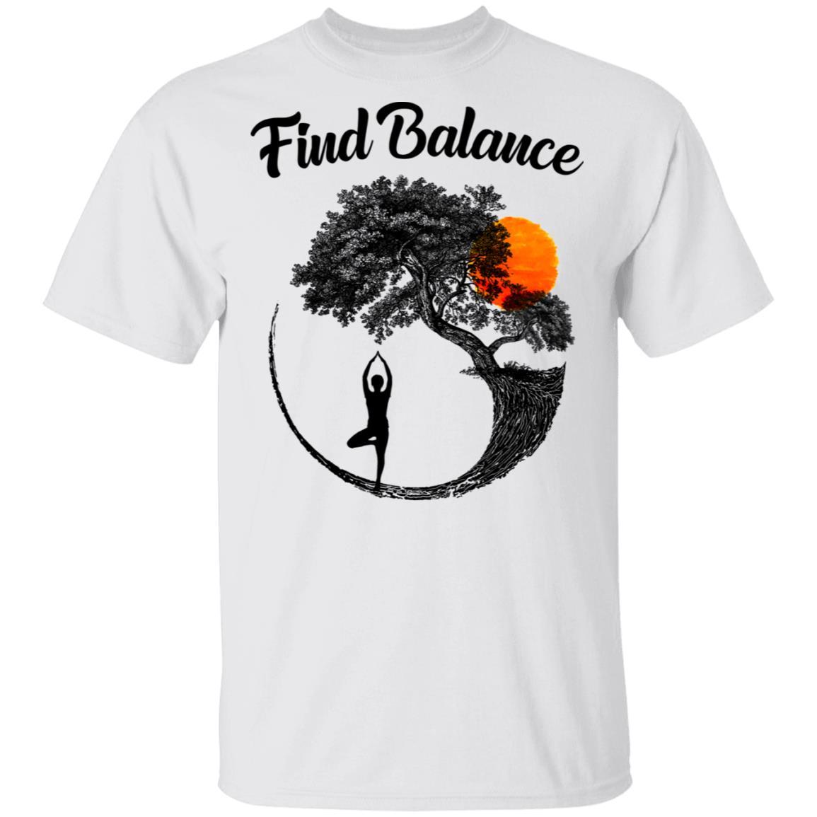 Find Balance Yin Yang Tree Yoga Lover Gift