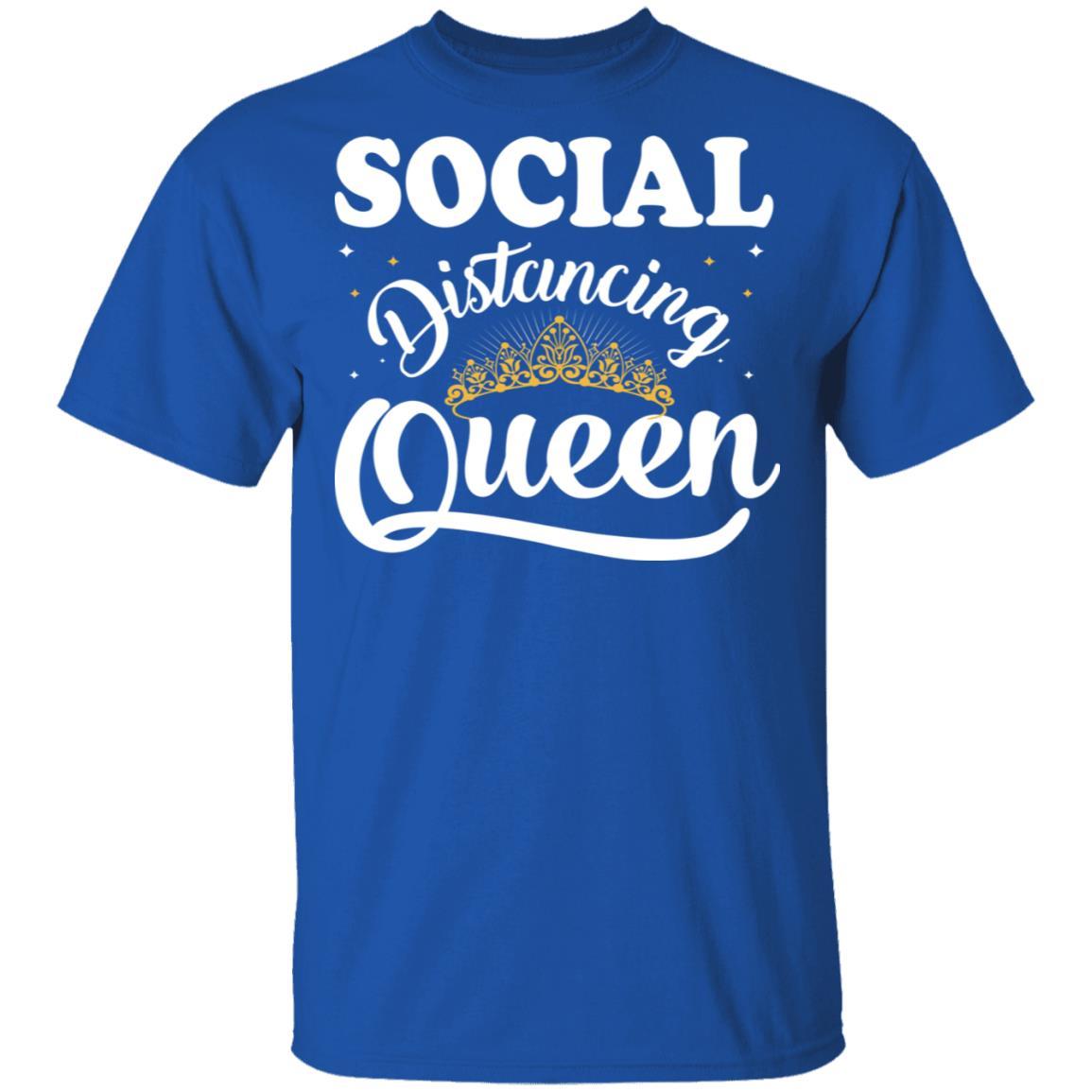 Social Distancing Queen Quarantine-T-Shirt & Tank Top-Classic T-Shirt-Royal