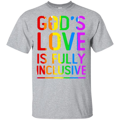 God's Love Is Fully Inclusive LGBT Pride Gay Christian-T-Shirt & Hoodie-Classic T-Shirt-Sport Grey