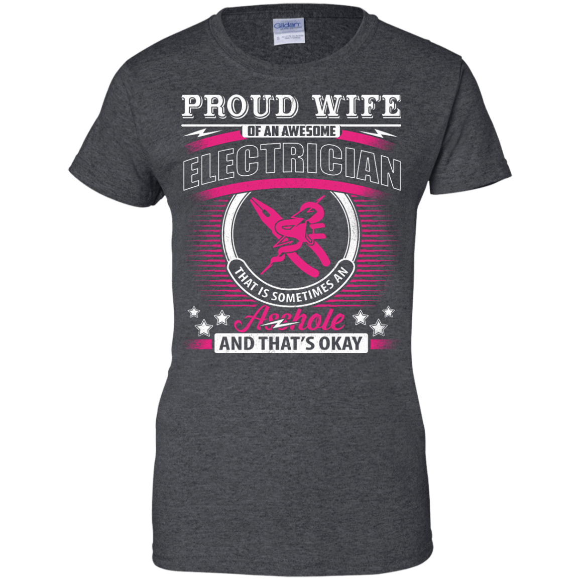 Proud Wife Of An Awesome Electrician-T-Shirt & Hoodie-Women's T-Shirt-Dark Heather