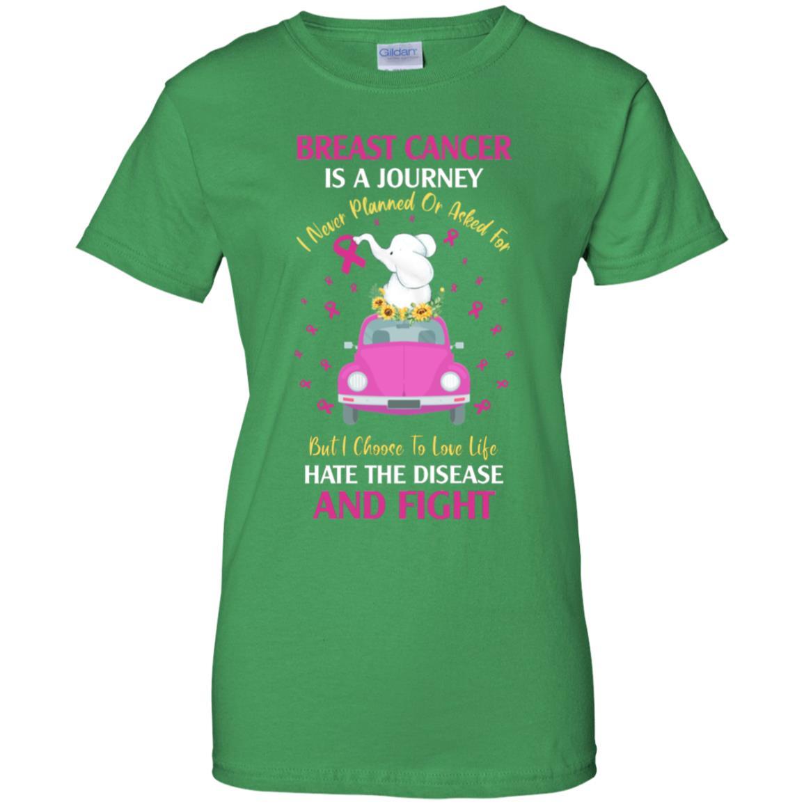 Breast Cancer Awareness Is A Journey-T-Shirt & Hoodie-Women's T-Shirt-Irish Green