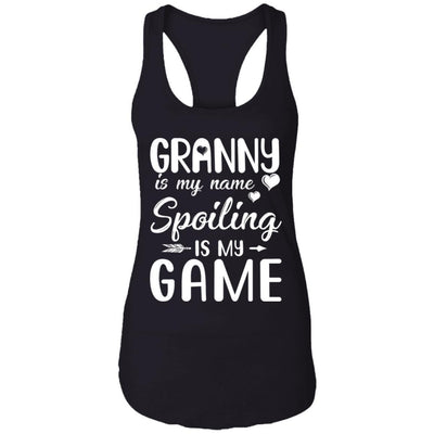 Granny Is My Name Spoiling Is My Game Funny Mothers Day-T-Shirt & Tank Top-Women's Ideal Racerback Tank-Black